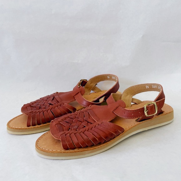 Macarena Collection Mexican Huarache Genuine Leather Boho Sandals Size 9 NWOT - Picture 3 of 6